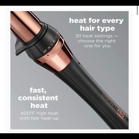 Conair Rose Gold Titanium Curling Wand, 1 ¼ - ¾” - Picture 3 of 5